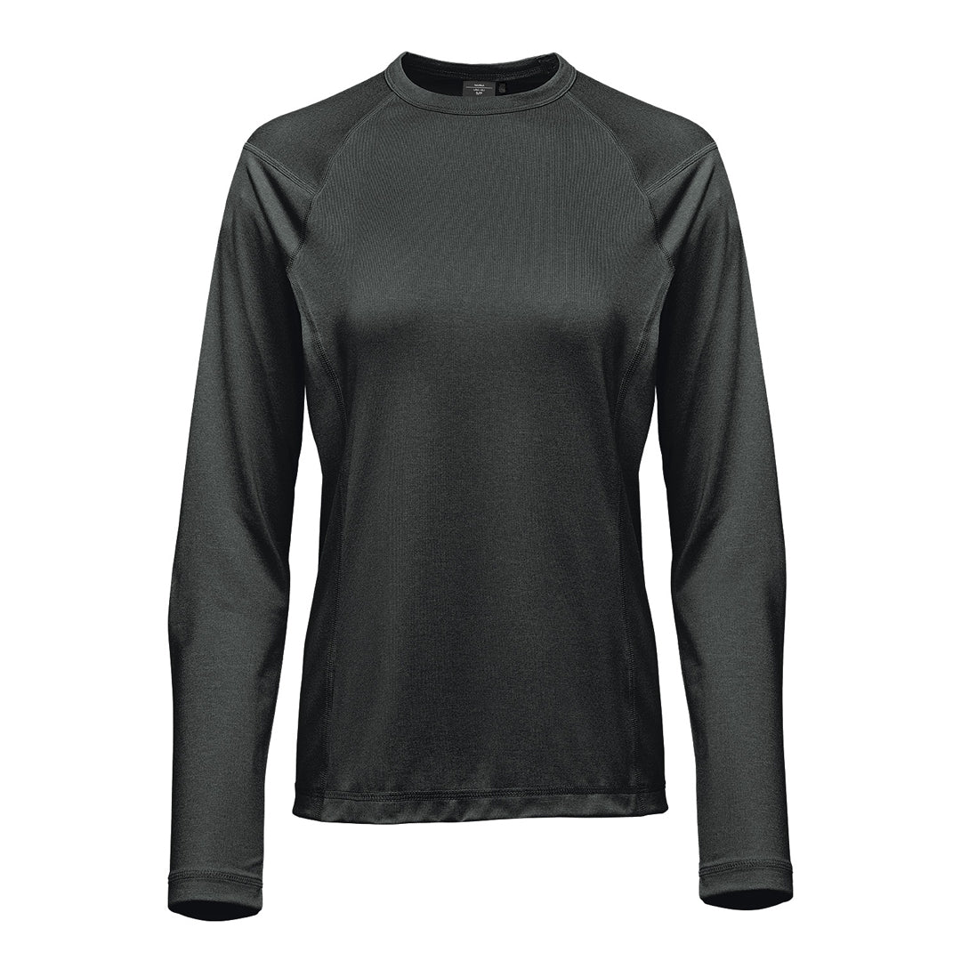 Stormtech The Volante Tee | Long Sleeve | Ladies Charcoal Shirts & Tops