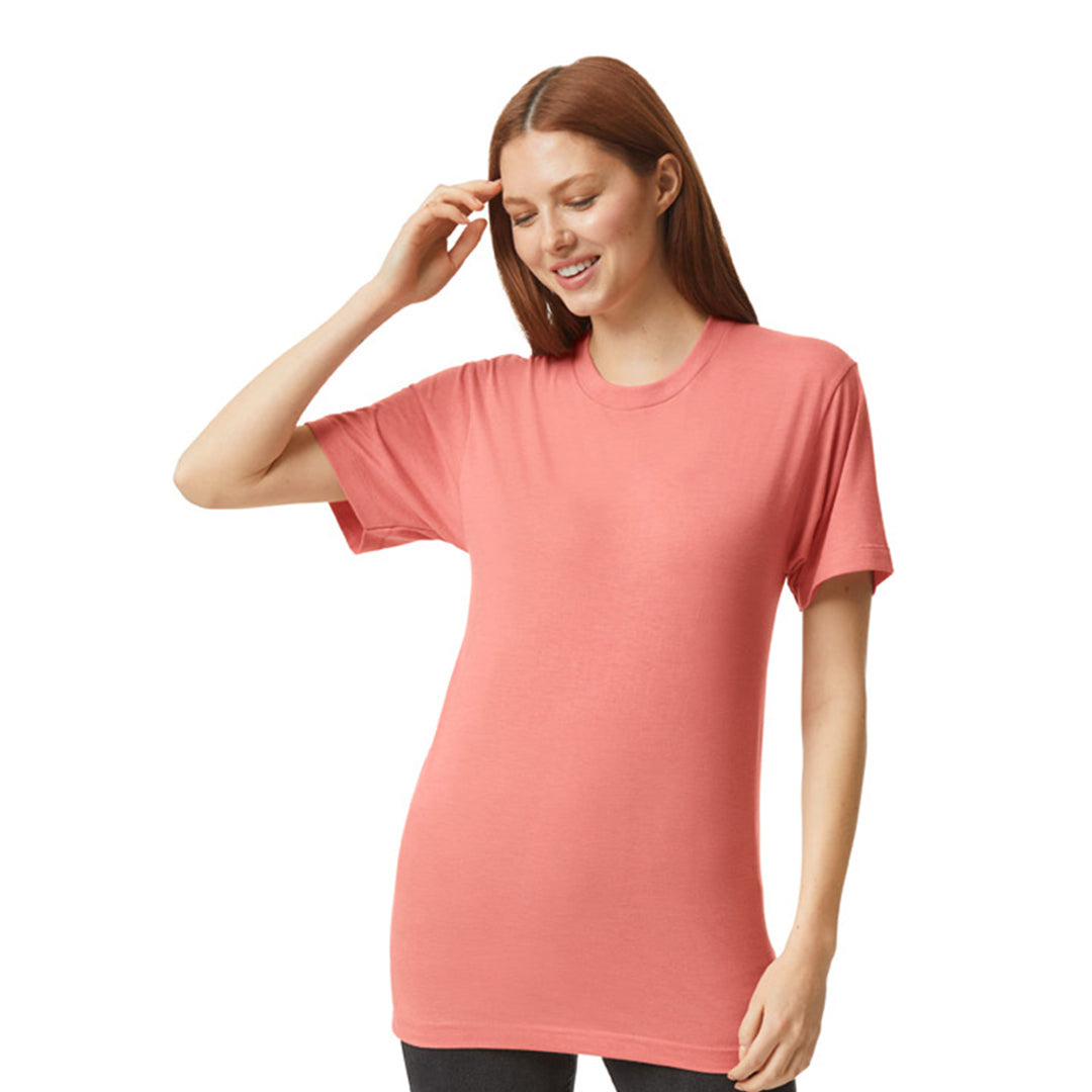 American Apparel The Track Tee | Adults Coral Shirts & Tops
