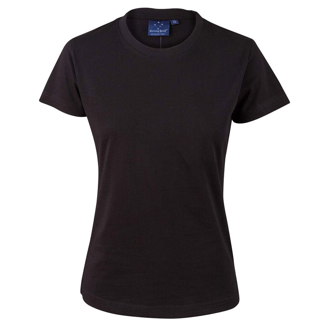 Winning Spirit The Savvy Tee | Basics | Ladies Black Shirts & Tops