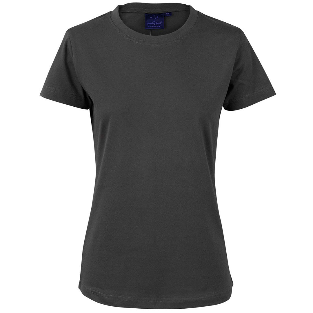 Winning Spirit The Savvy Tee | Basics | Ladies Charcoal Shirts & Tops
