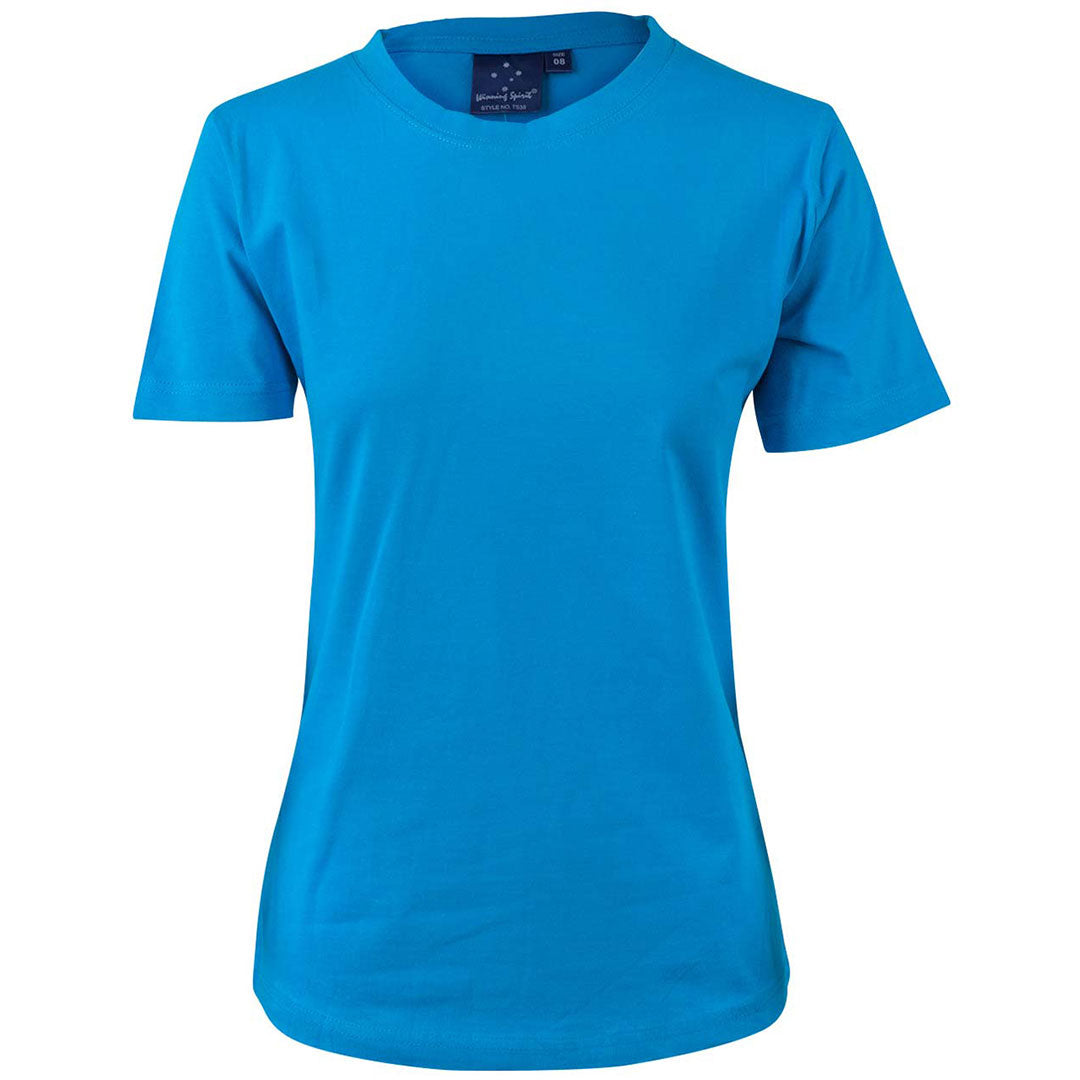 Winning Spirit The Savvy Tee | Brights | Ladies Cyan Shirts & Tops