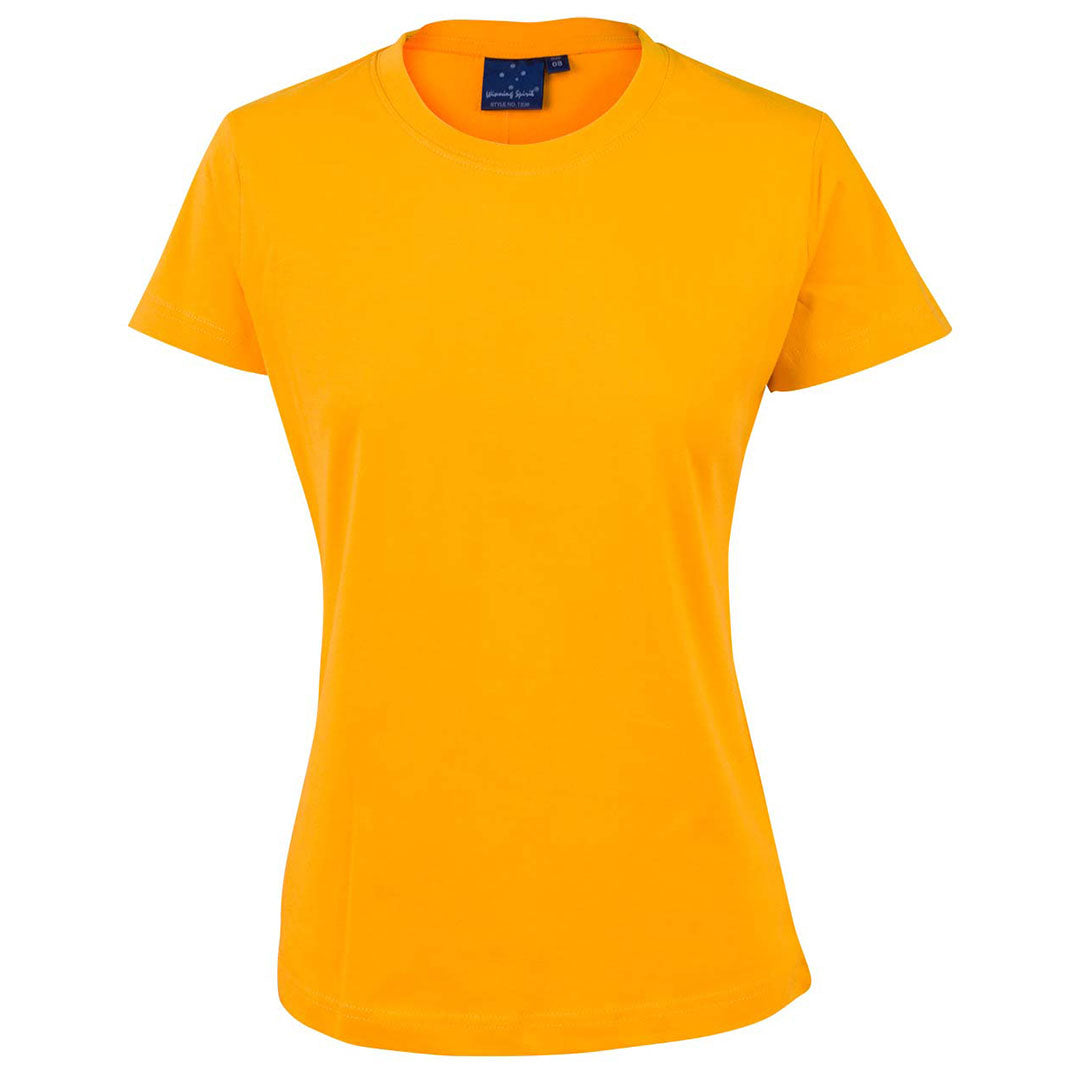 Winning Spirit The Savvy Tee | Brights | Ladies Gold Shirts & Tops