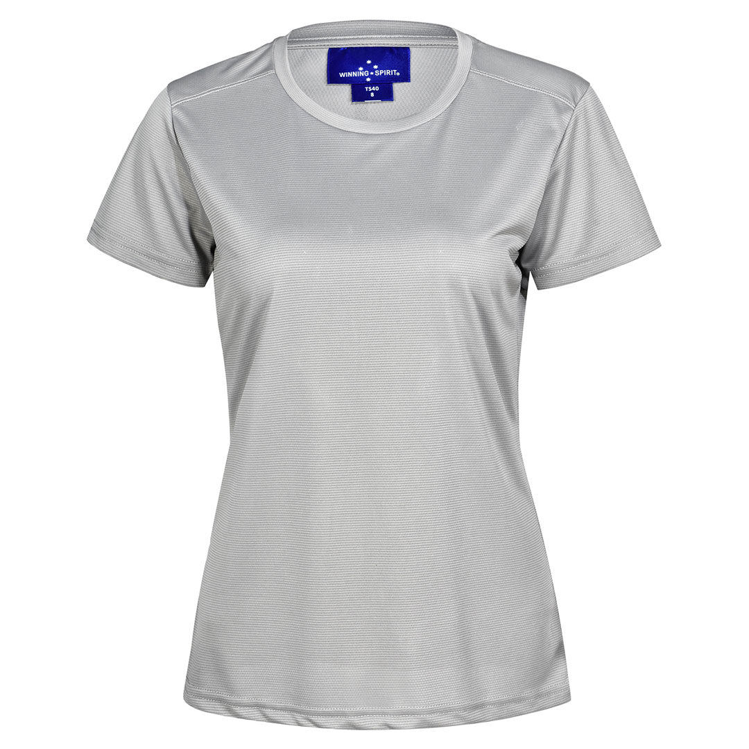 Winning Spirit The Ultra Light Tee | Ladies Silver Shirts & Tops