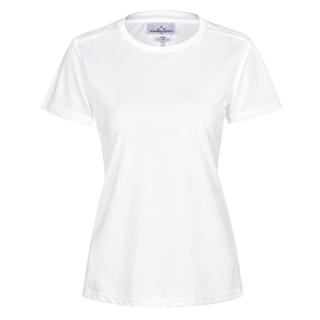 Winning Spirit The Ultra Light Tee | Ladies White Shirts & Tops
