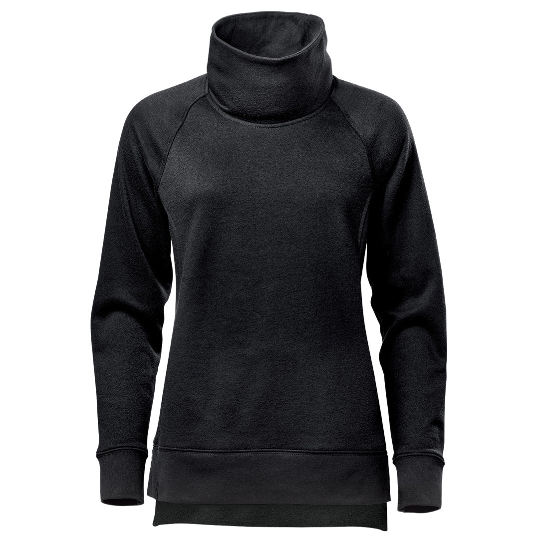 Stormtech The Monashee Cowl Neck Jumper | Ladies Black Shirts & Tops