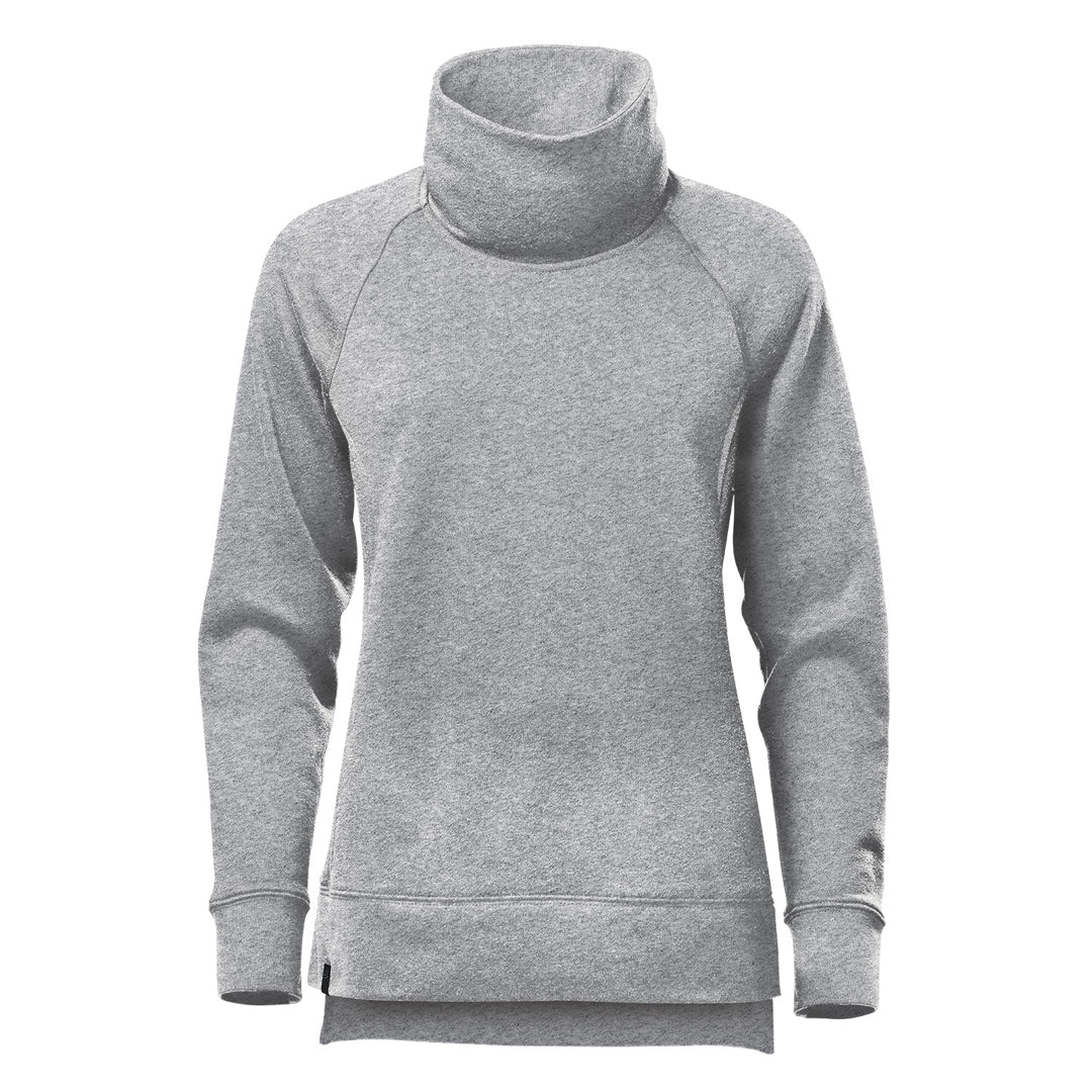 Stormtech The Monashee Cowl Neck Jumper | Ladies Grey Marle Shirts & Tops