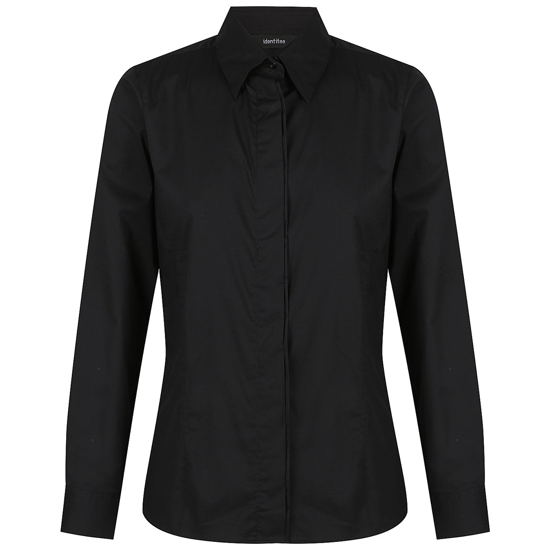 Identitee The Stella Shirt | Ladies | 3/4 & Long Sleeve Black/Black Shirts & Tops