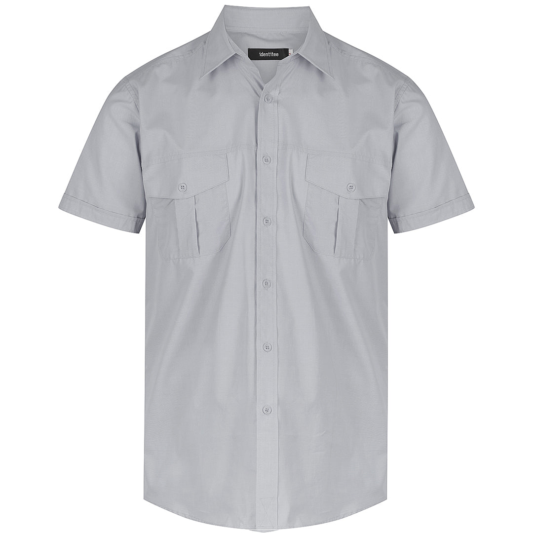 Identitee The Jasper Shirt | Mens | Short & Long Sleeve Grey Shirts & Tops