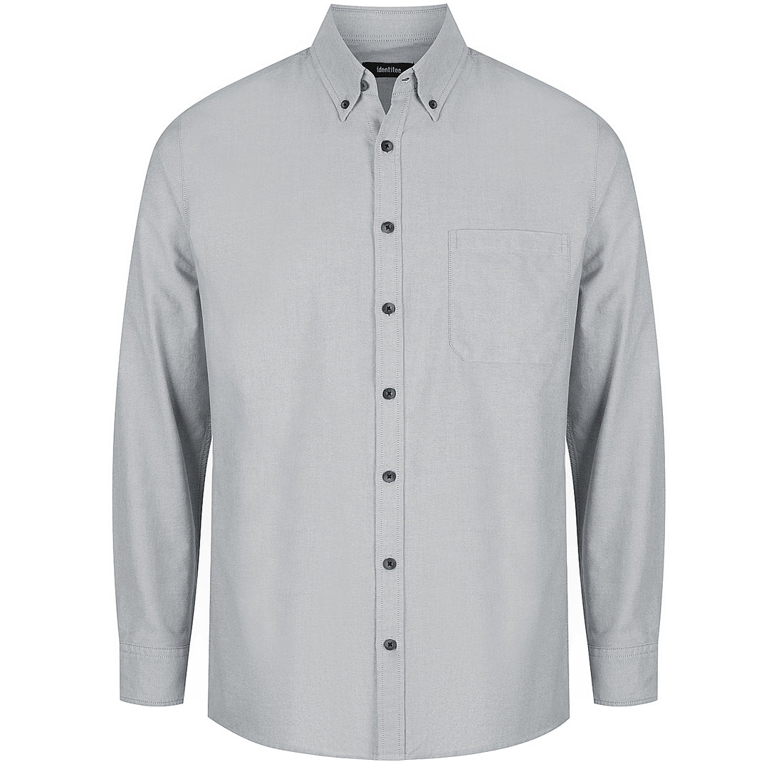 Identitee The Reuben Shirt | Mens | Long Sleeve Grey Shirts & Tops