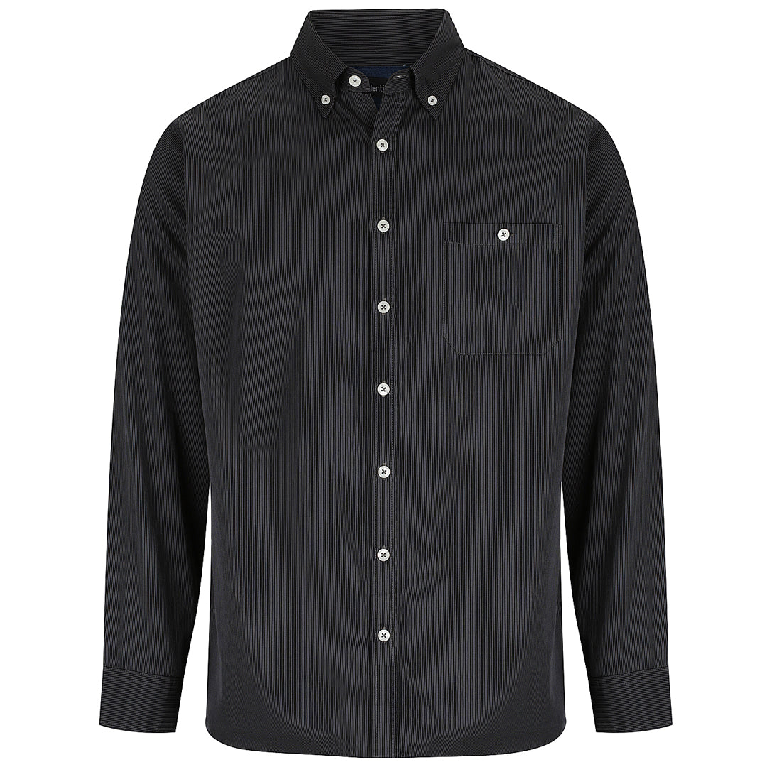 Identitee The Brody Shirt | Mens | Long Sleeve Charcoal/Black Shirts & Tops