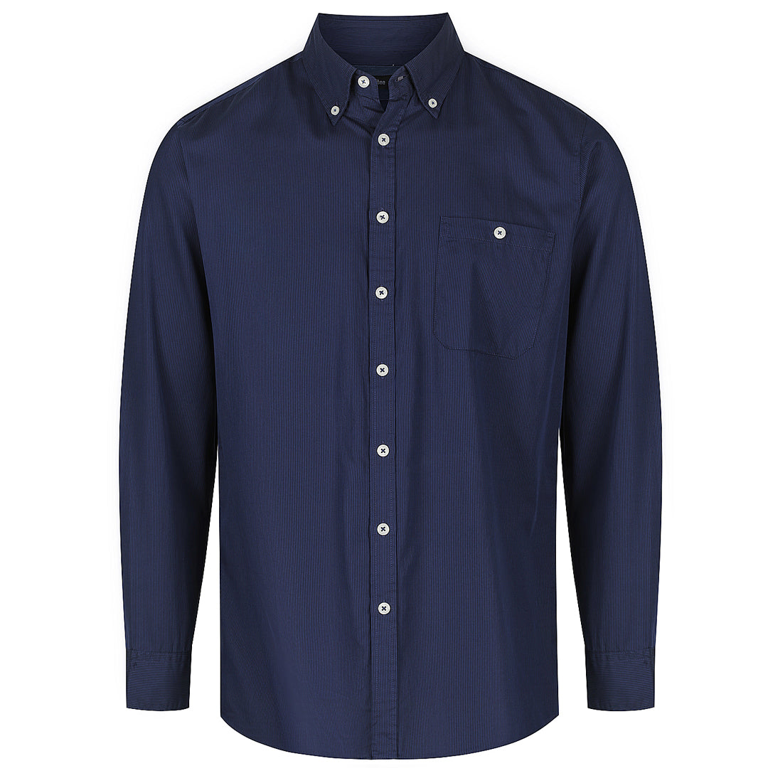 Identitee The Brody Shirt | Mens | Long Sleeve Navy/Royal Shirts & Tops