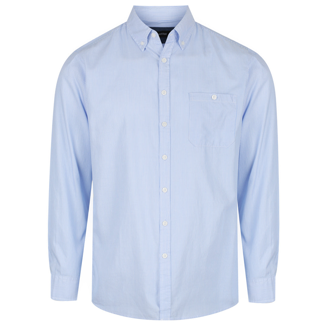 Identitee The Brody Shirt | Mens | Long Sleeve Sky/White Shirts & Tops