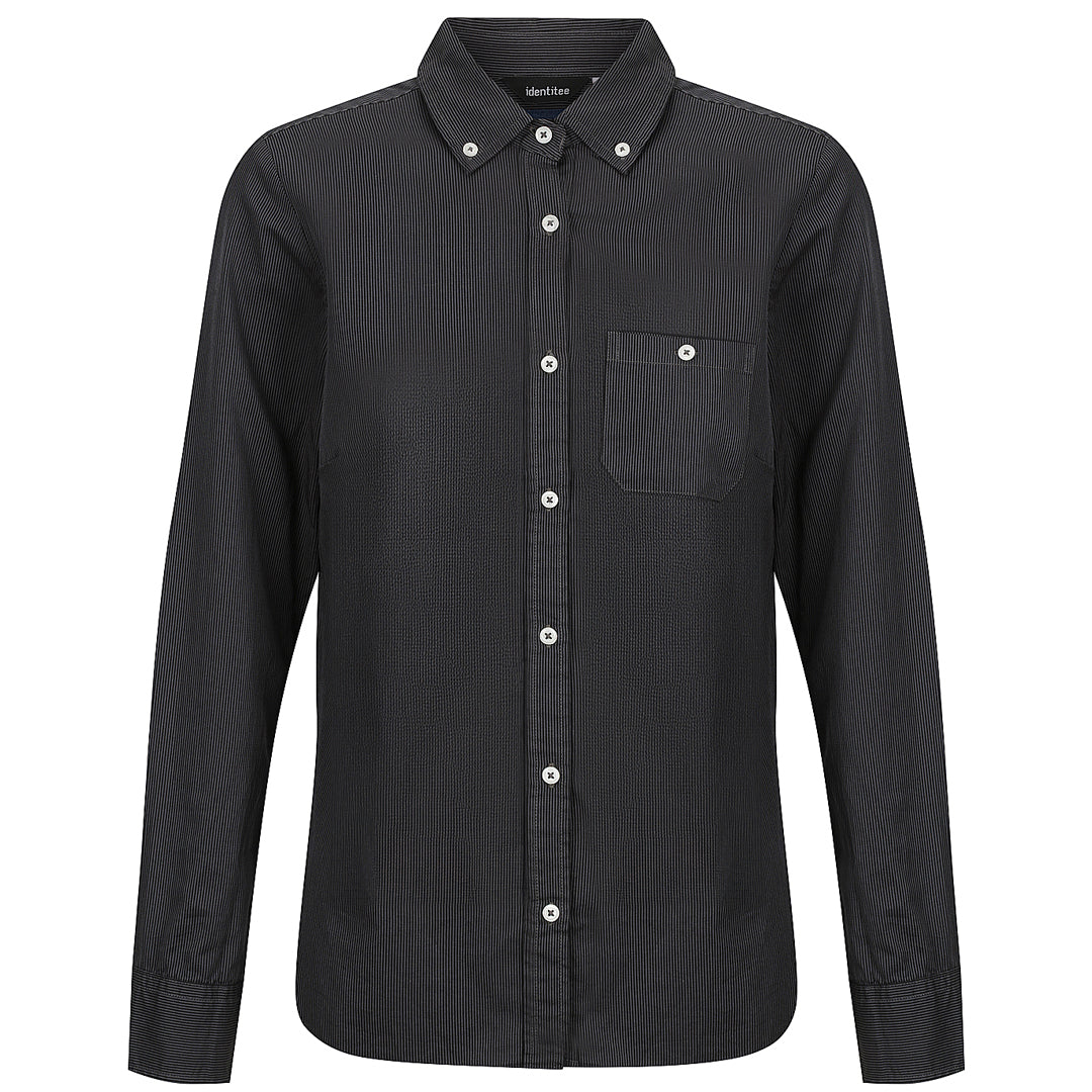Identitee The Brody Shirt | Ladies | Long Sleeve Charcoal/Black Shirts & Tops