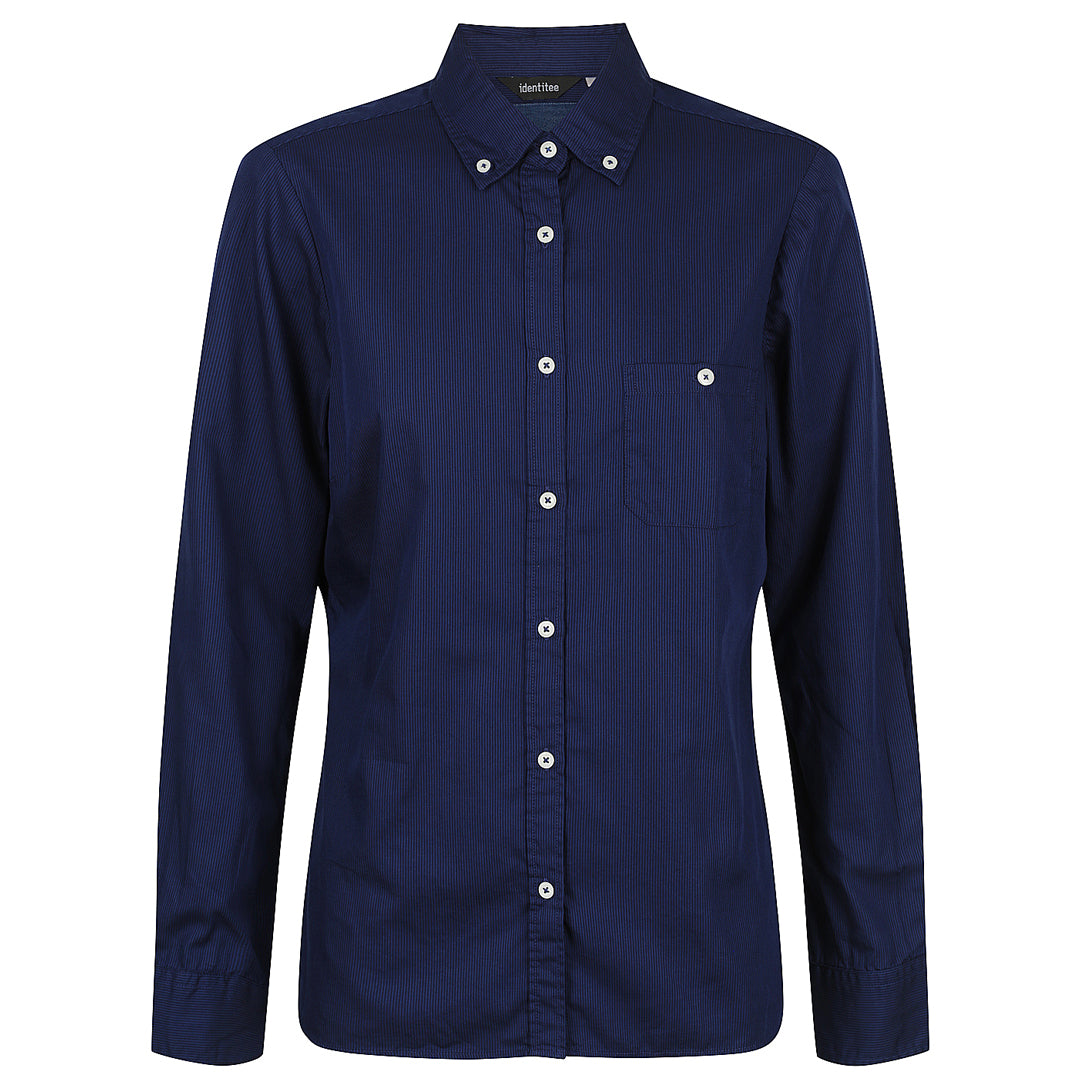 Identitee The Brody Shirt | Ladies | Long Sleeve Navy/Royal Shirts & Tops
