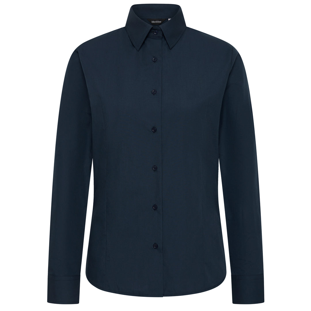 Identitee The Blake Shirt | Ladies | Long Sleeve Navy Shirts & Tops