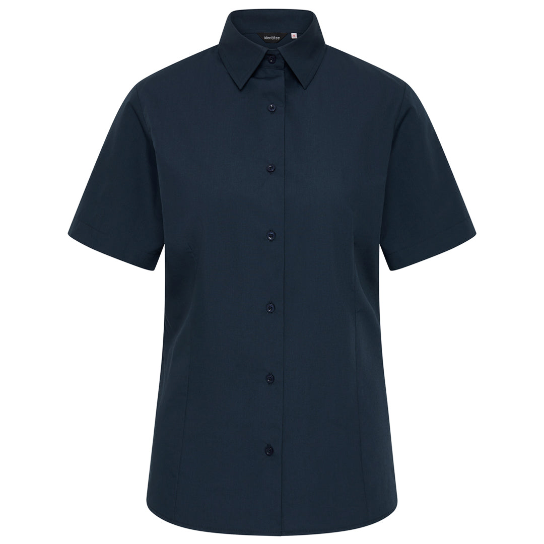 Identitee The Blake Shirt | Ladies | Short Sleeve Navy Shirts & Tops