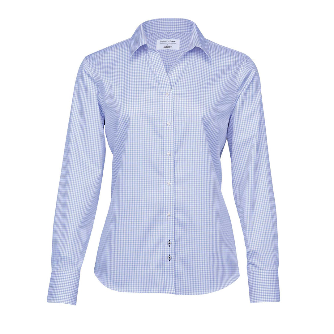 Barkers The Hudson Check Shirt | Ladies Sky Blue Shirts & Tops