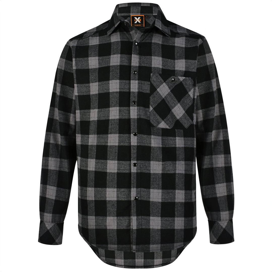Winning Spirit The Classic Flannel Shirt | Adults Black/Charcoal Shirts & Tops