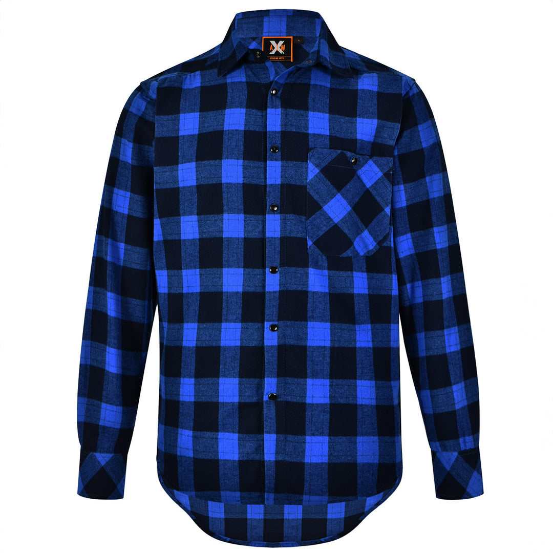 Winning Spirit The Classic Flannel Shirt | Adults Navy/Royal Shirts & Tops