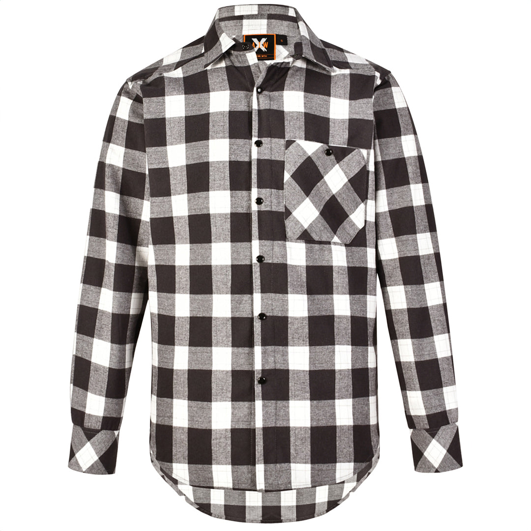 Winning Spirit The Classic Flannel Shirt | Adults Charcoal/White Shirts & Tops