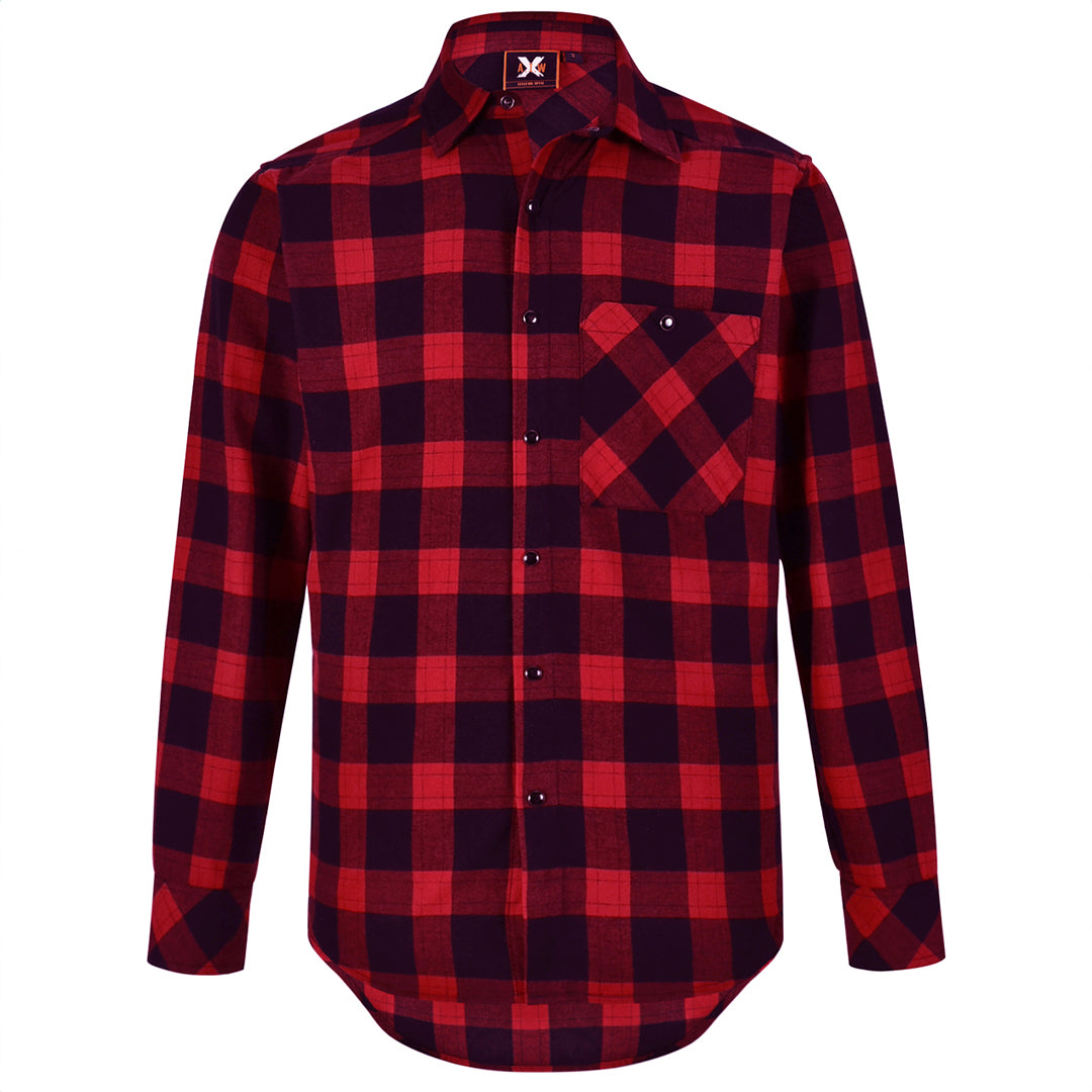 Winning Spirit The Classic Flannel Shirt | Adults Black/Wine Shirts & Tops