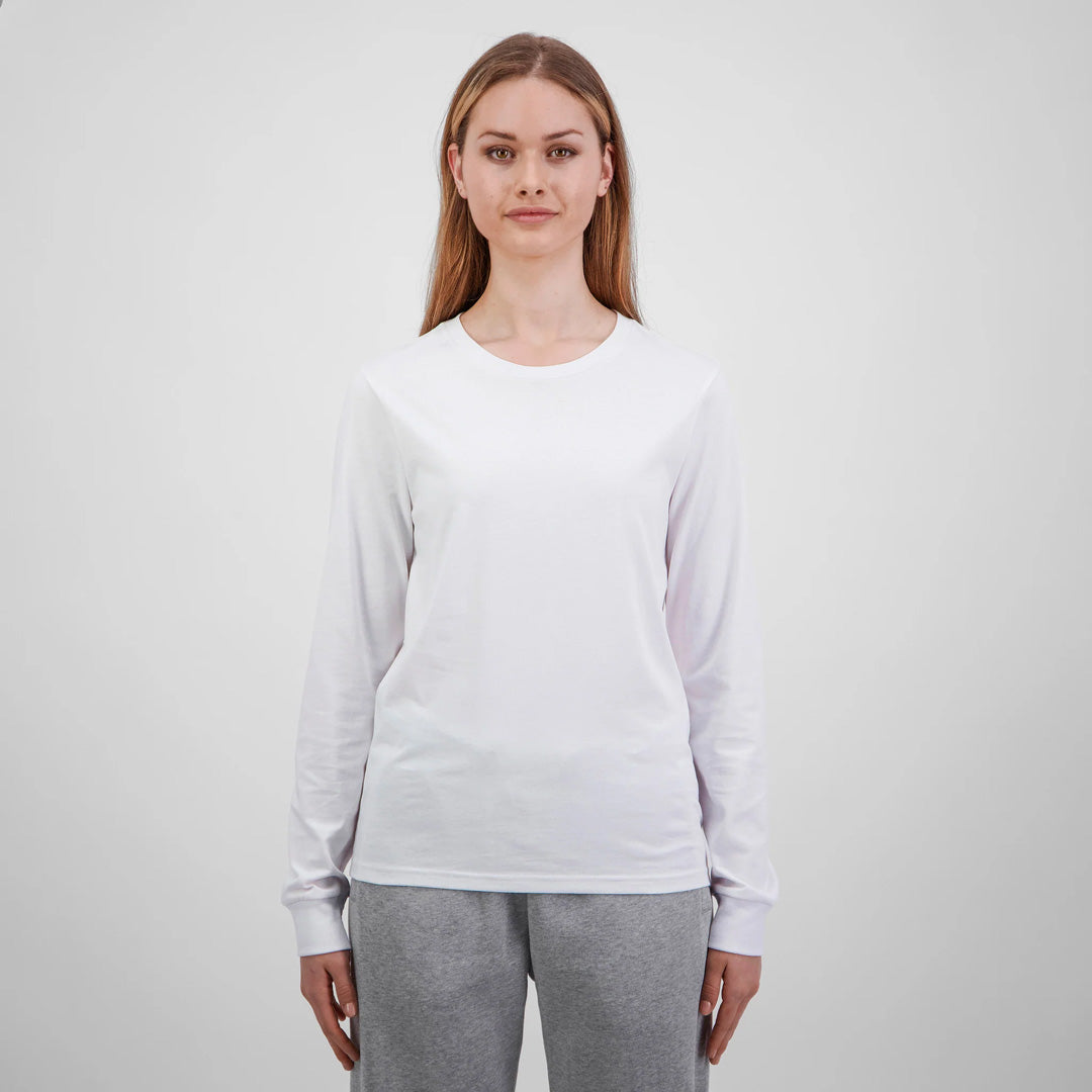 Goodmates The Basis Tee | Long Sleeve | Ladies White Shirts & Tops