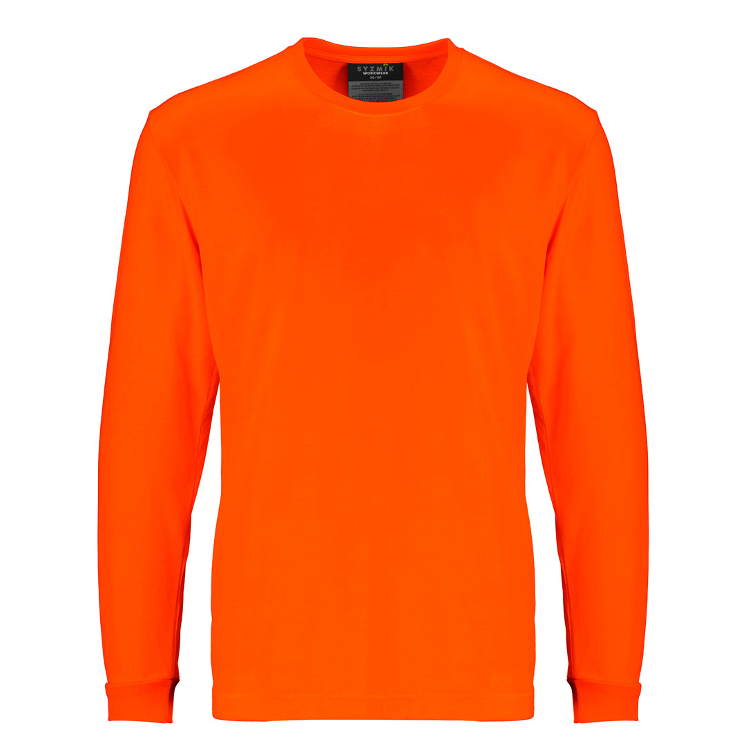 Syzmik The Hi Vis Tee | Long Sleeve Orange Shirts & Tops