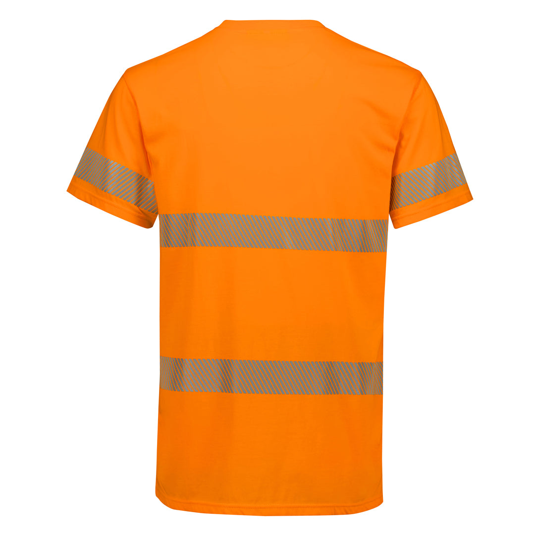Syzmik The Hi Vis Segmented Tape Cotton Tee | Adults Work Safety Protective Gear