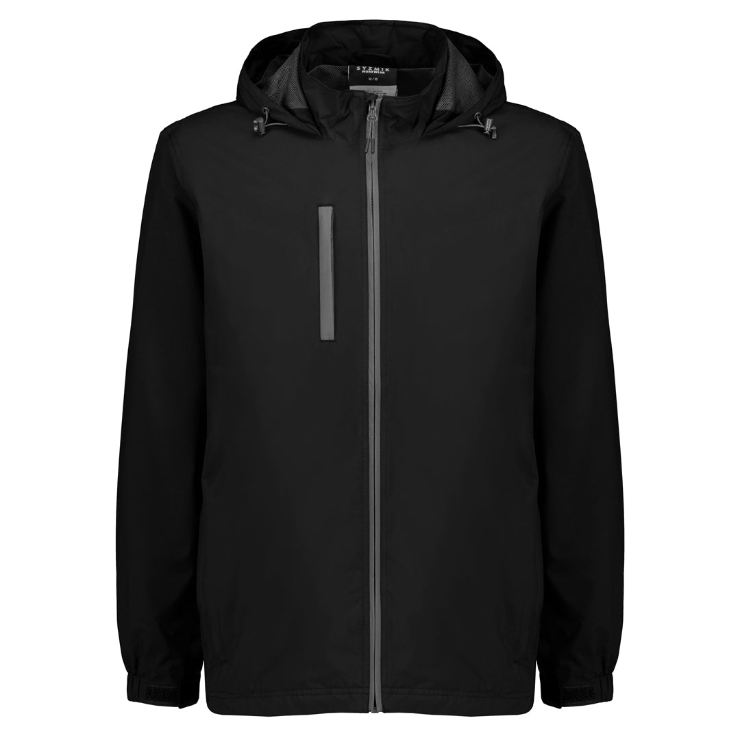 Syzmik The Packable Rain Jacket | Adults Black Coats & Jackets