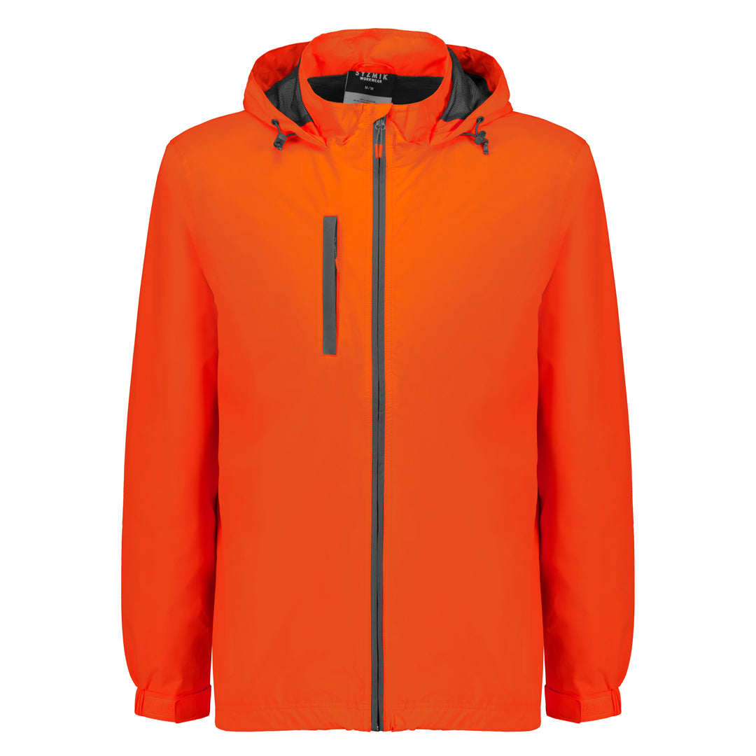 Syzmik The Packable Rain Jacket | Adults Orange Coats & Jackets