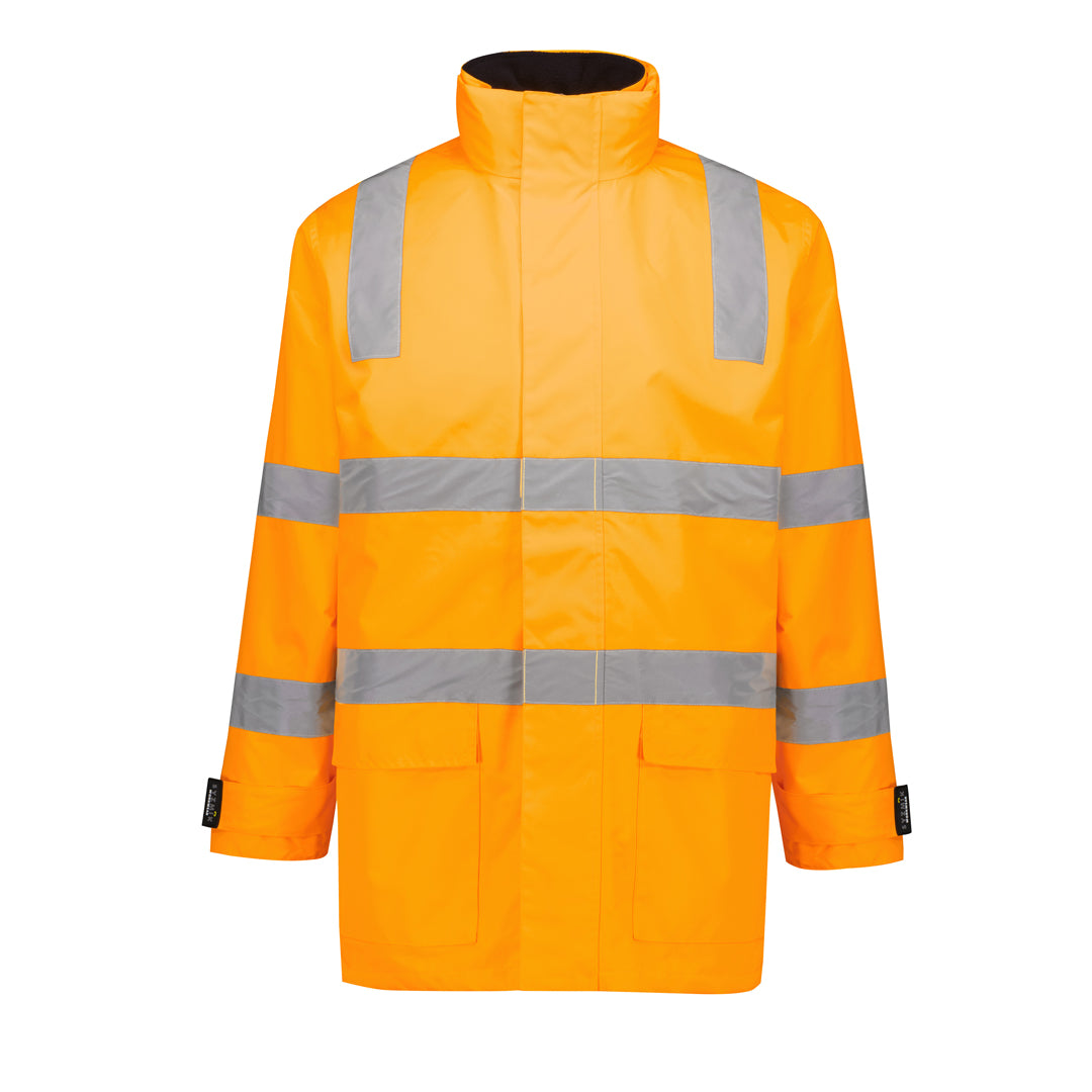 Syzmik The Hi Vis Vic Rail Waterproof Jacket | Adults Orange Work Safety Protective Gear