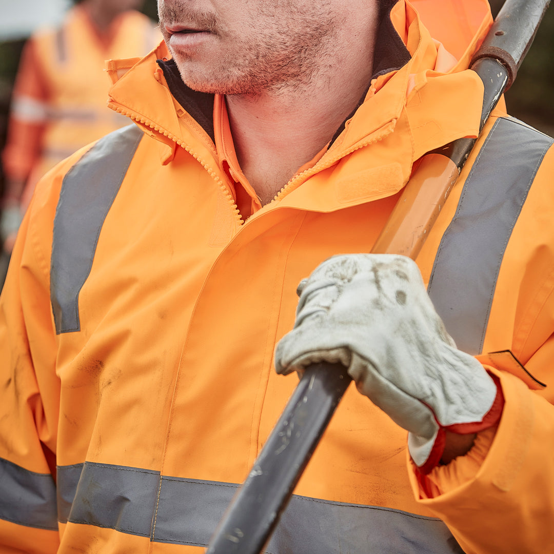 Syzmik The Hi Vis Vic Rail Waterproof Jacket | Adults Work Safety Protective Gear