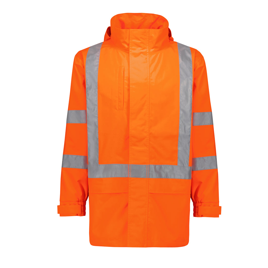 Syzmik The Ultralite X Back Waterproof Jacket | Unisex Orange Work Safety Protective Gear