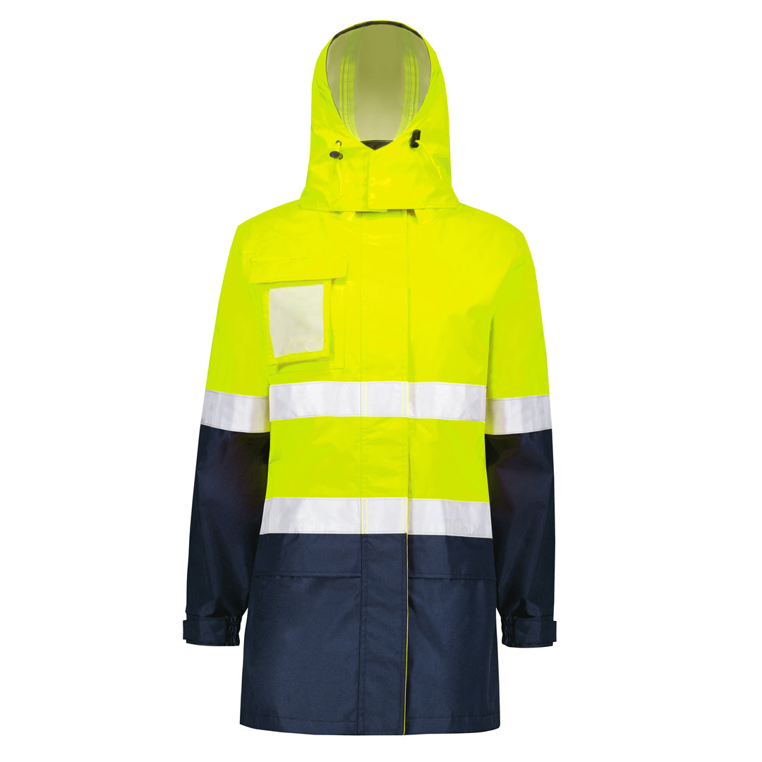 Syzmik The Ultralite Waterproof Jacket | Ladies Yellow/Navy Work Safety Protective Gear