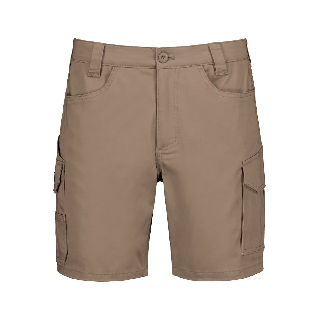 Syzmik The Essential Stretch Cargo Short | Mens Khaki Shorts