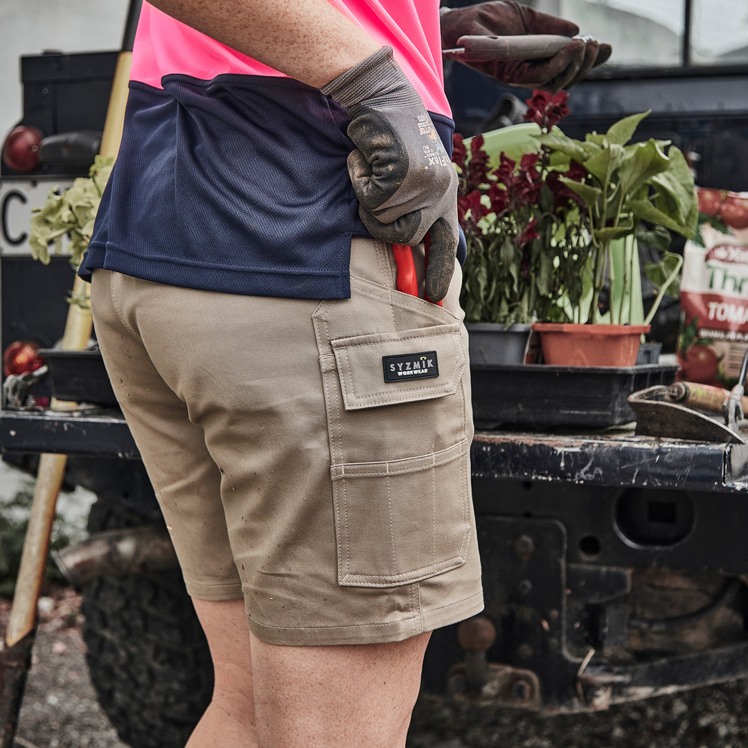 Syzmik The Essential Stretch Cargo Short | Ladies Shorts