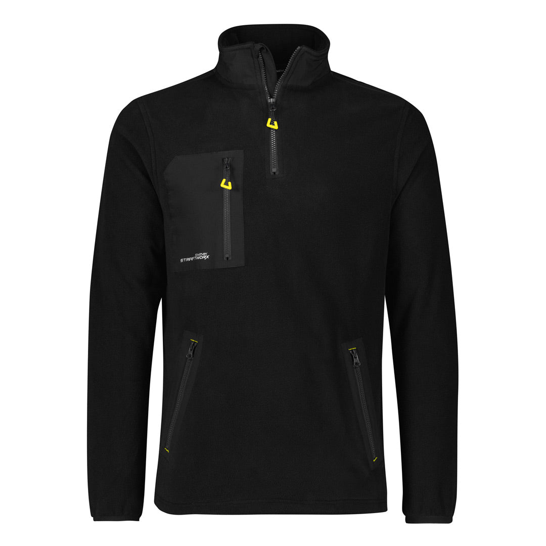 Streetworx The Lightweight Zip Polar Fleece Jumper | Adults Black Shirts & Tops