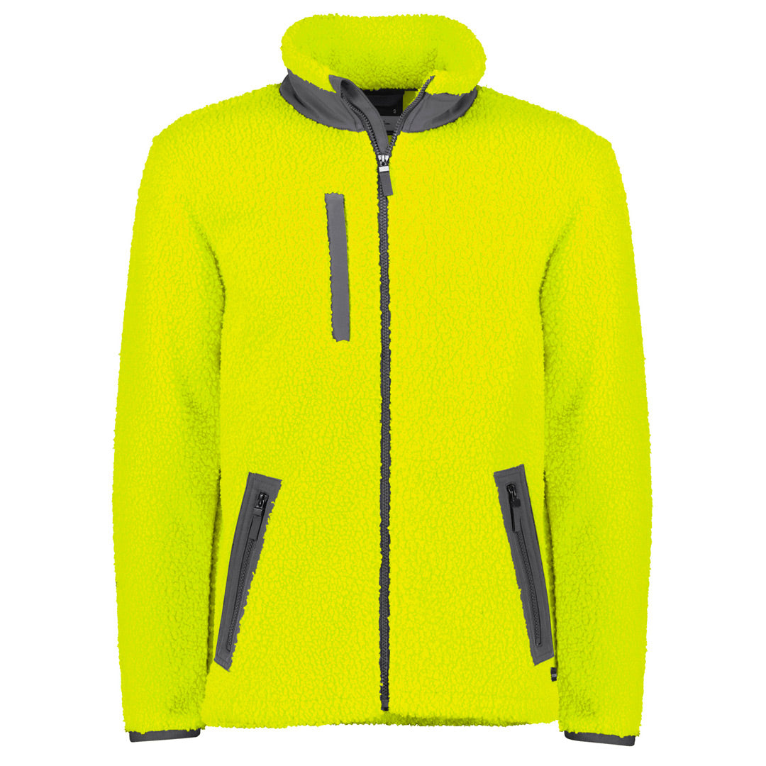 Streetworx The Full Zip Boucle Fleece Jacket | Adults Hi Vis Yellow Shirts & Tops