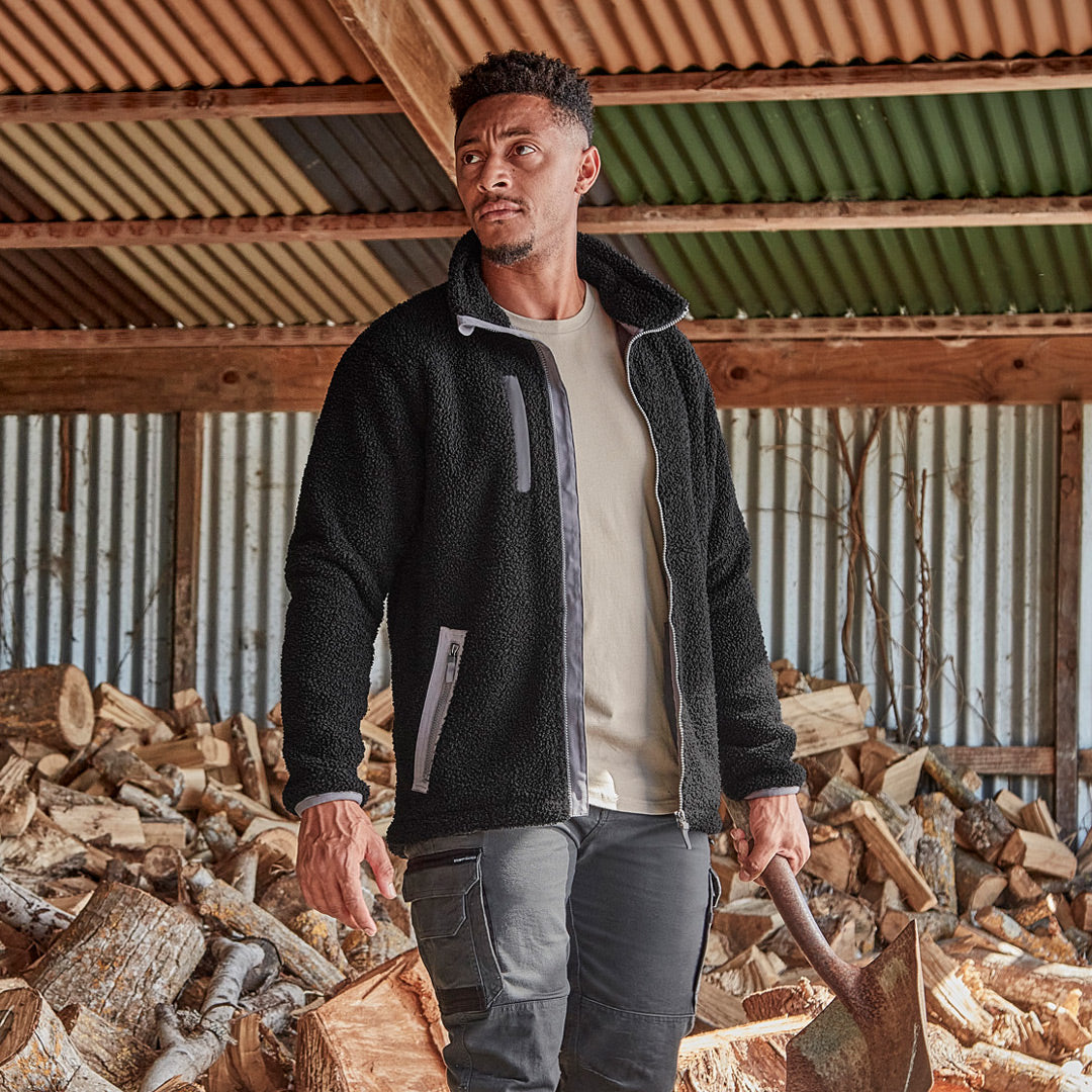 Streetworx The Full Zip Boucle Fleece Jacket | Adults Shirts & Tops