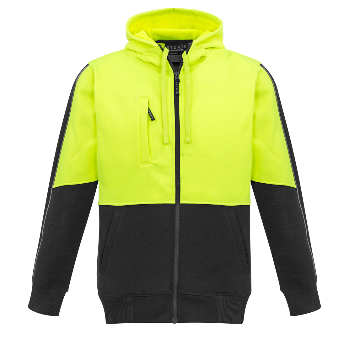 Syzmik The Grant Hoodie | Mens | Zip Through Yellow/Black Outerwear