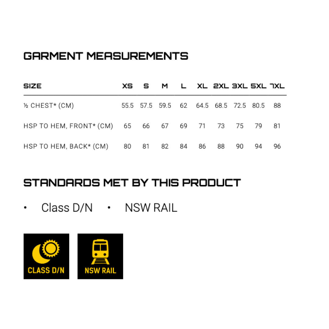 Syzmik The NSW Rail Hi Vis Vest | Adults Work Safety Protective Gear