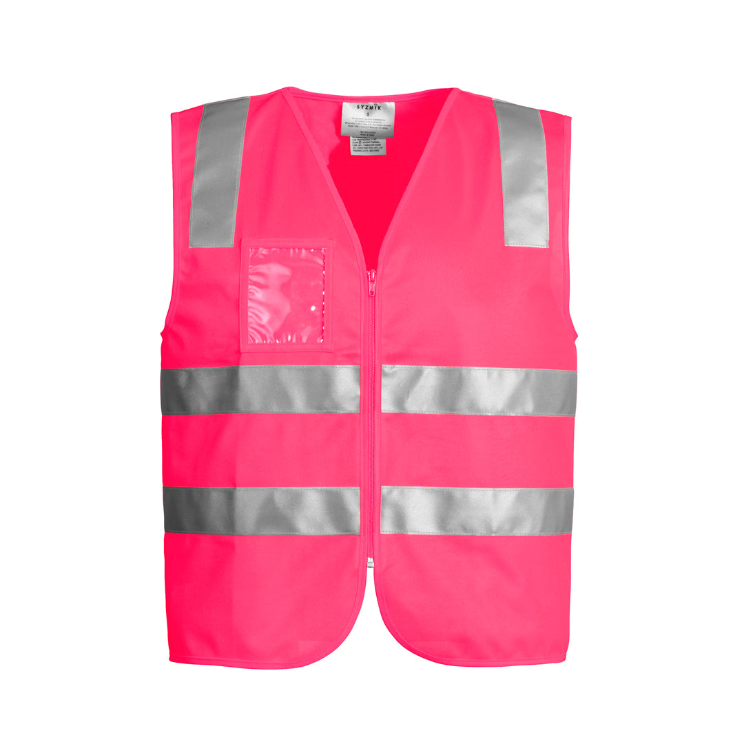 Syzmik The Tim Vest | Mens | Zip Hi Vis Pink Work Safety Protective Gear