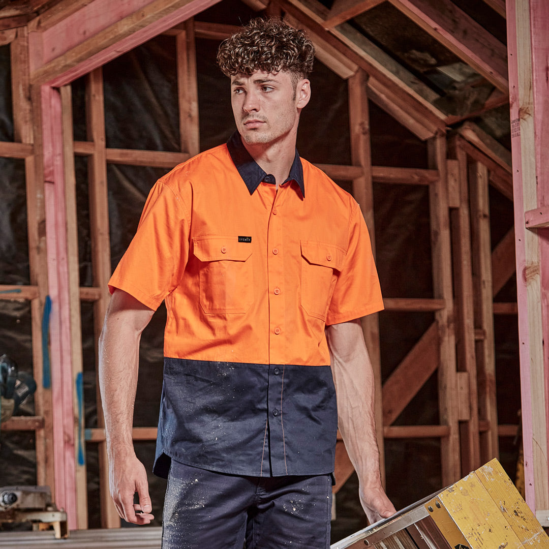 Syzmik The Hi Vis Work Shirt | Adults | Short Sleeve Shirts & Tops