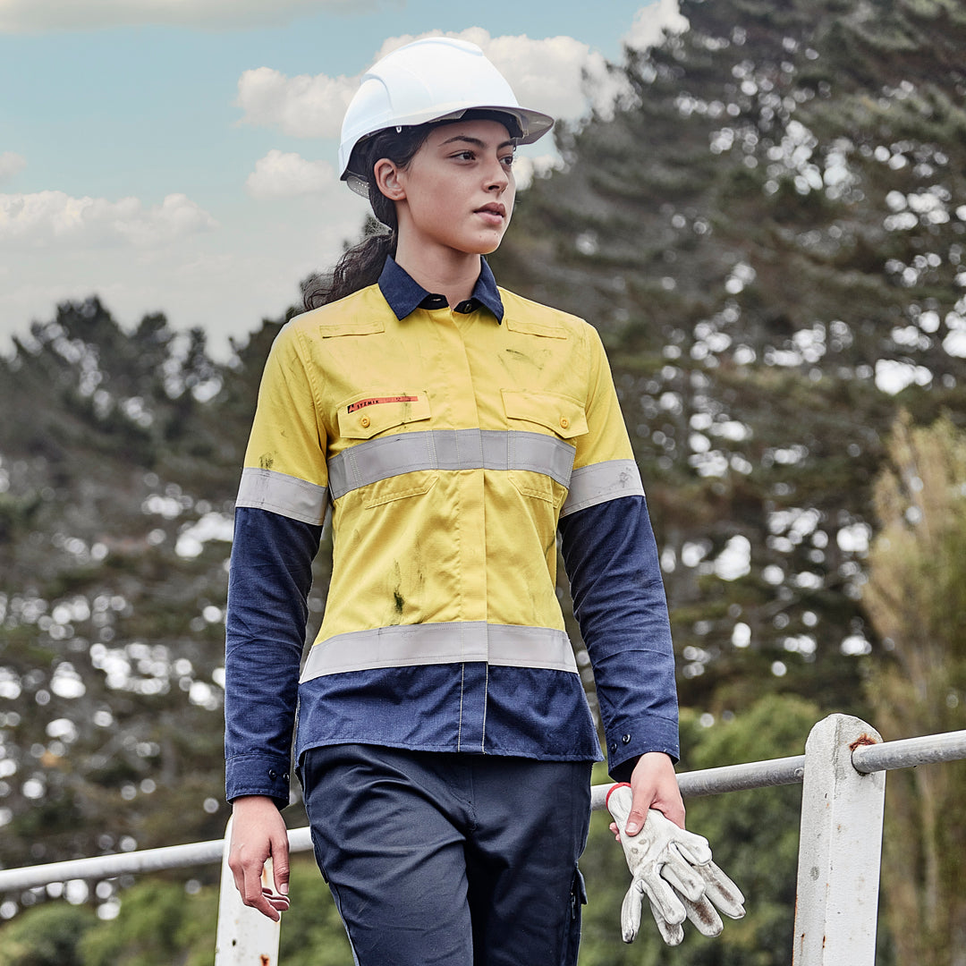 Syzmik The Flame Resistant Taped Shirt | Ladies Work Safety Protective Gear