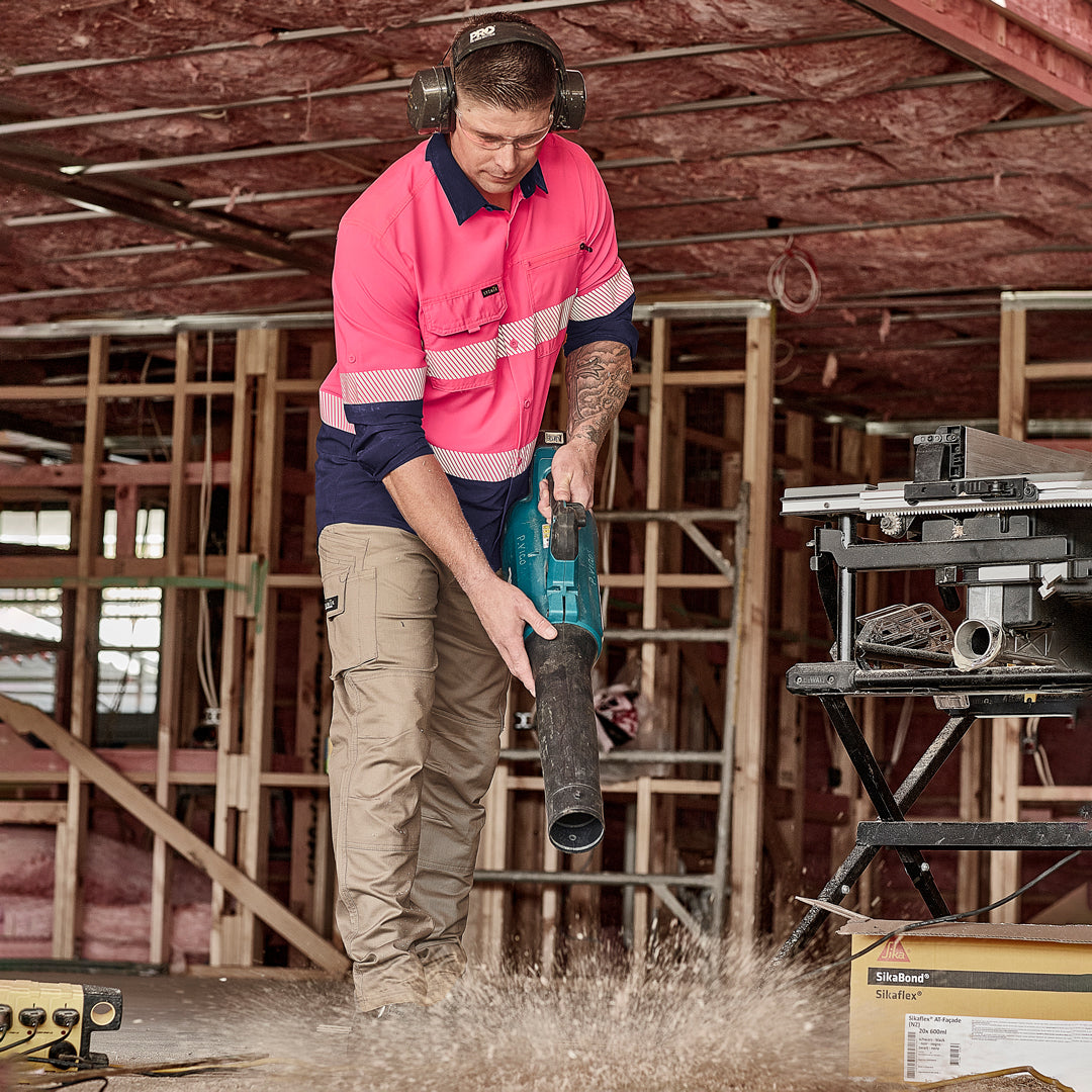 Syzmik The Segmented Hi Vis Outdoor Shirt | Unisex | Long Sleeve Work Safety Protective Gear