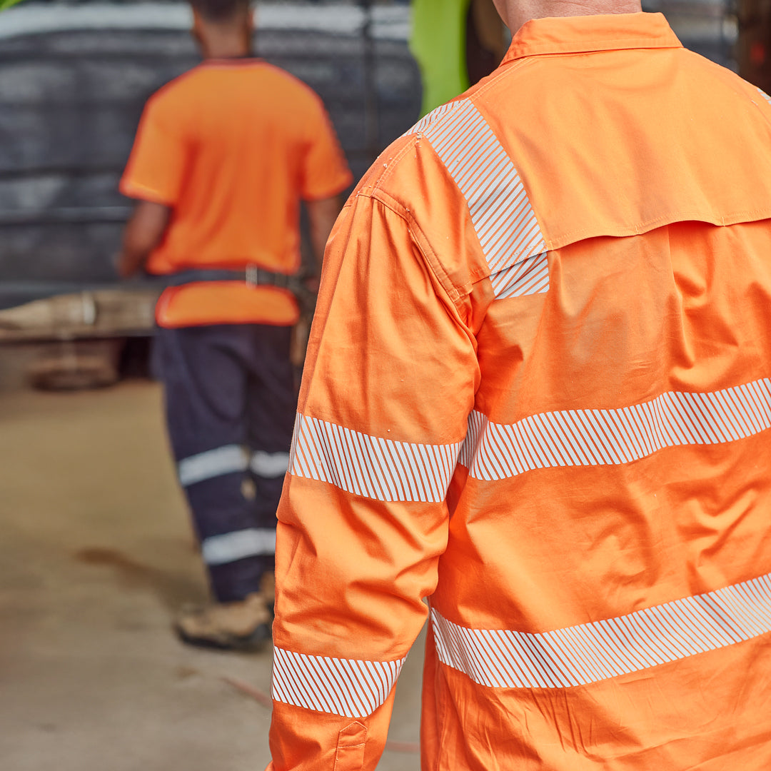 Syzmik The Hi Vis Vic Rail Shirt | Long Sleeve Work Safety Protective Gear