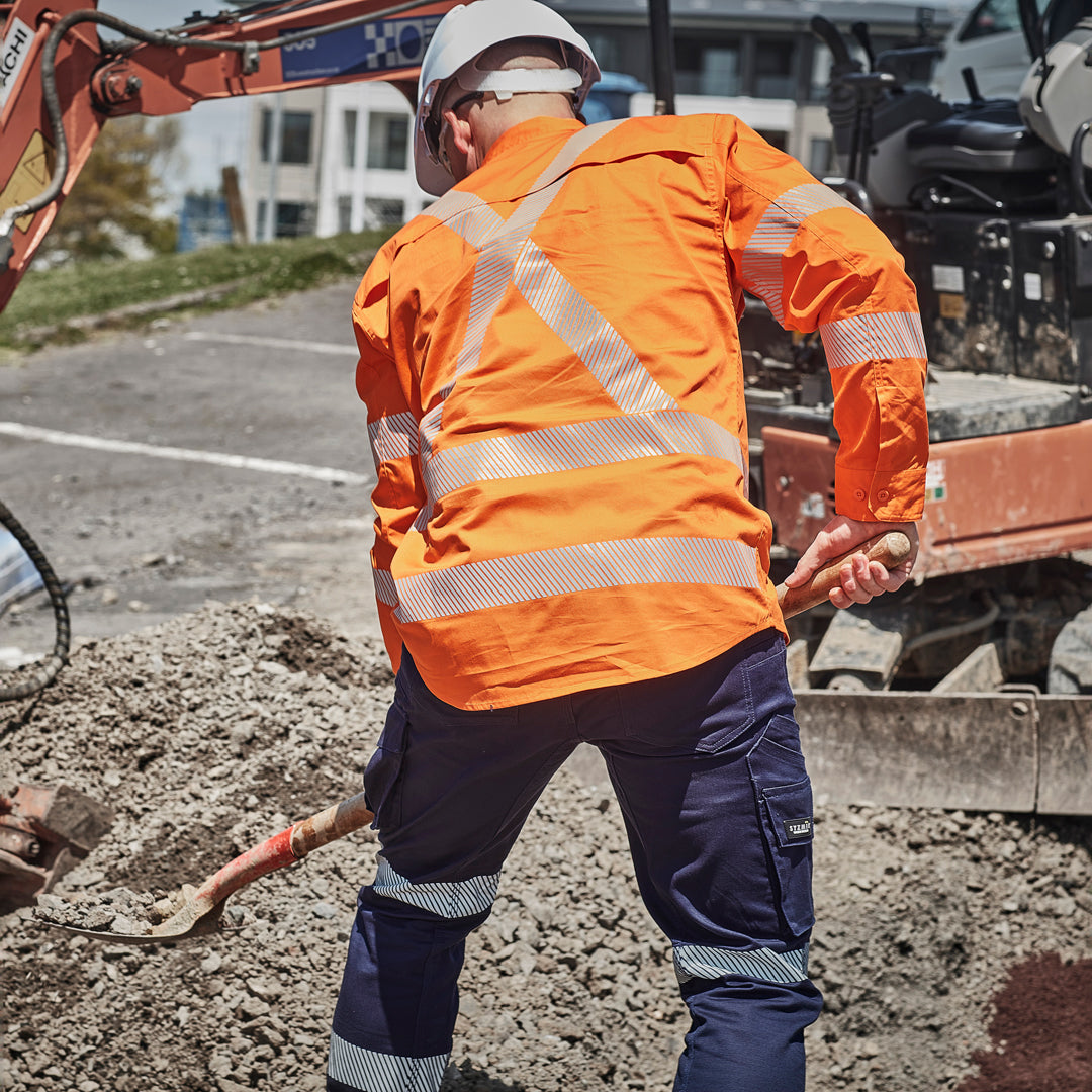 Syzmik The Hi Vis X Back Segmented Shirt | Adults Work Safety Protective Gear