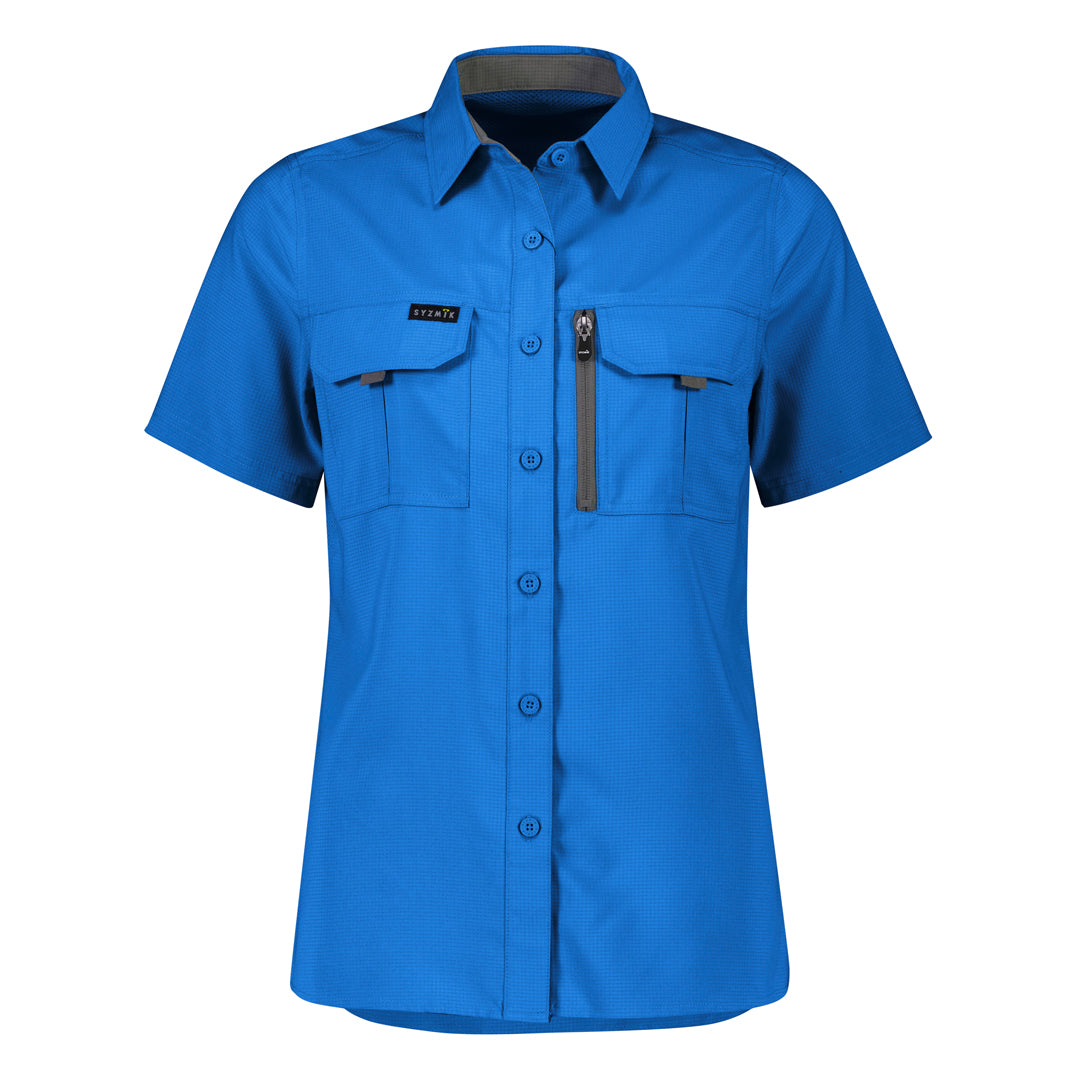 Syzmik The Outdoor Shirt | Ladies | Short Sleeve Cobalt Shirts & Tops