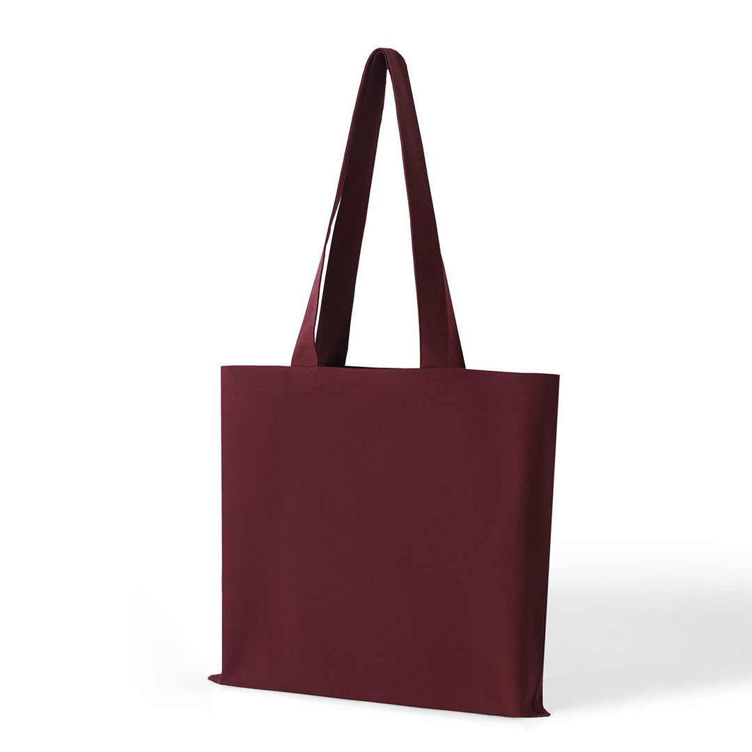Ramo The Cotton Canvas Tote Bag with Zippered Pocket Maroon Shopping Totes