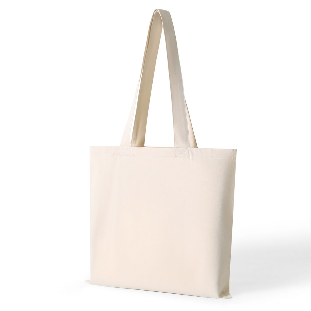 Ramo The Cotton Canvas Tote Bag with Zippered Pocket Natural Shopping Totes